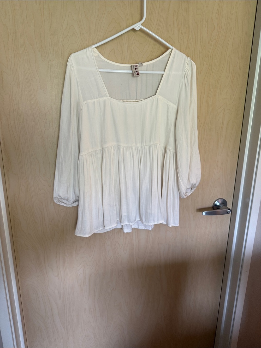 Olive & Oak Ivory Square-Neck Peasant Tunic
